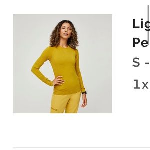 Figs light gold salta under scrub long sleeve top